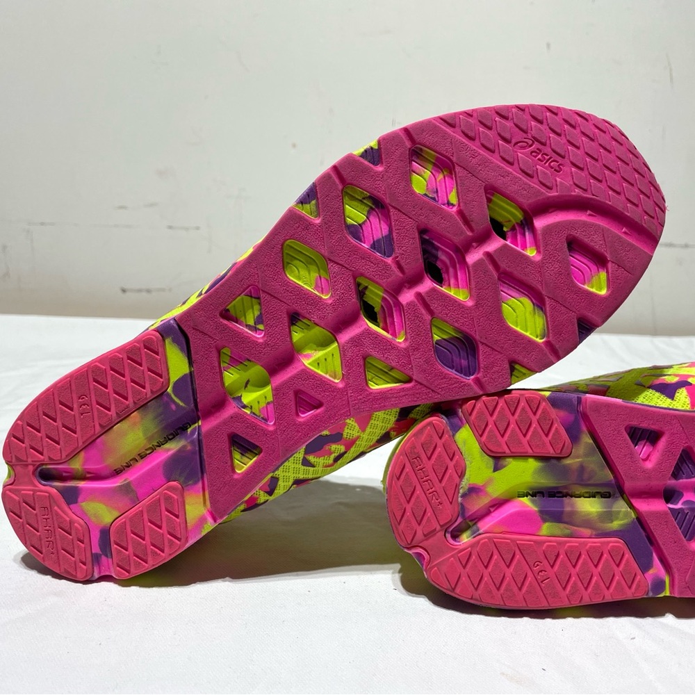 ASICS Gel-Noosa Fast 2 Womens Running Shoes Size 10 Multicolor Yellow Pink - Picture 8 of 12